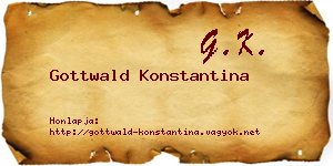 Gottwald Konstantina névjegykártya